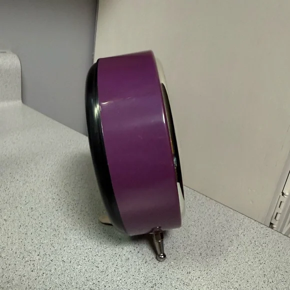 Hello Kitty Purple Alarm Clock with holographic face/glowing hands. Y2K. - Picture 4 of 9